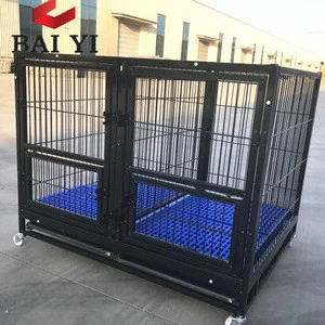 New Design Stackable Dog Kennel Cage With Plastic Drain Floor Popular In USA(one tier, two tiers, three tiers)