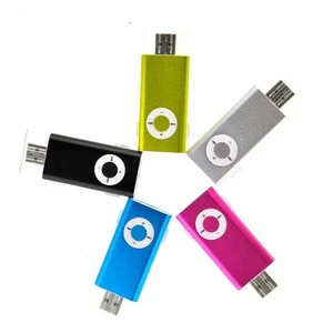 New Fashion MP3 Player with TF Card Slot +3.5mm Earphone 1pcs/lot, 2GB Clip 5 Color