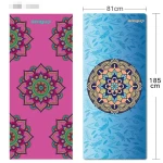 New microfibre yoga mats tpe suede rubber yoga mat customized tie dye yoga mat for women