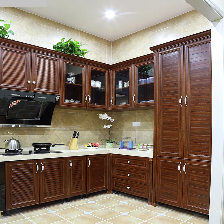 New Model Kitchen Furniture Countertops Aluminum  Kitchen Cabinet