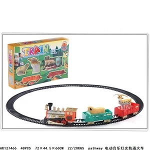 New slot toy diy track electric train track toy with lights and music