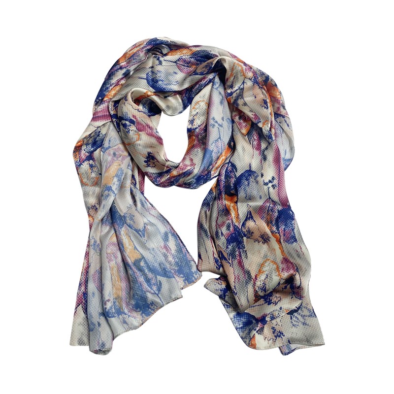 new trend light chiffon excellent print silk satin shawl custom wholesale printing scarf