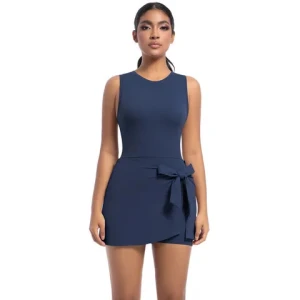 New Womens Anti-Light One-Piece Tennis Dress Fitness Sets Yoga  Skirts Sports Bodysuit & Jumpsuit Breathable Golf Vest Skirt
