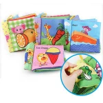Newborn Stroller Hanging Toy 8/10pages Baby Rattles Toy Soft Animal Cloth Book Baby Early Learning Educational Toys