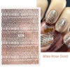 Newest Hot Sale Snake Printing Laser Gold Silver Nail Art Stickers Decorations Snake Skin Stickers Nail Art