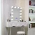 Import Newest makeup mirror hollywood mirror with LED lights metal frame from China