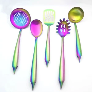 NGAI Hot Sale Colorful Cooking Tool Set Stainless Steel Cooking Utensils For Kitchen