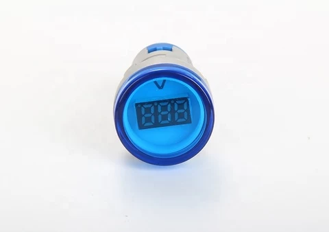 NIN 22mm AC20-500V mini round panel high quality small digital tube indicator voltmeter voltage meter