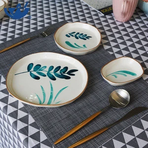 Northern European ceramic dinnerware set simple design porcelain dinner set for home restaurant