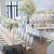 Import OEM American rental wedding wooden frame white velvet event furniture party sofa from China
