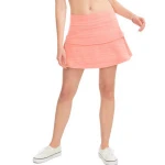 OEM factory womens athletic sport Pleated yoga fitness Running  tennis golf  SKORT  with Saftey Shorts