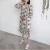 Import OEM /ODM Fashion Casual Long sleeve loose design women dress Stand Print Dress from China