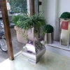 OEM stainless steel  plants flower pot decoration metal pots cube planter garden flower pot outdoor box