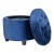 Import OEM/ODM Custom  2020 New Style 2 in 1 design round velvet storage tufted  stool pouf ottoman from China