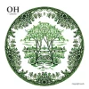 Ohere High Quality Hybrid ceramic dinnerware east and west combine green porcelain dinner plates for wedding
