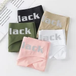 One-piece underwear mid-waist solid color bikini panties ice silk underwear girls underwear seamless panties
