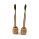 Oral Hygiene Charcoal Hard Bristle Hotel Use Bamboo Toothbrush