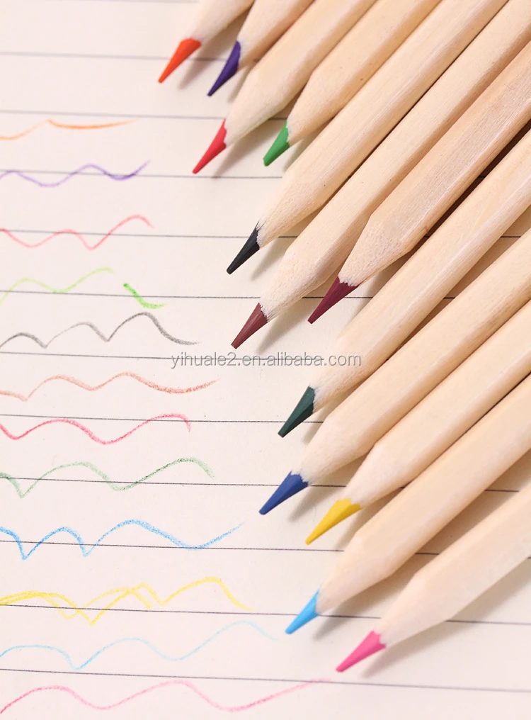 Original Design Natural Wooden Pencils, Promotion Custom logo printed Multi-color pencil