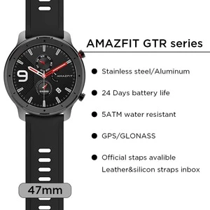 Original Xiaomi Huami Amazfit GTR 47mm Hear Rate Smartwatch 12 Sport Modes GPS With Elegant Watch Face