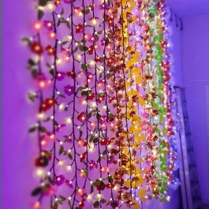 Outdoor Christmas Decoration programmable pink flowers led light string