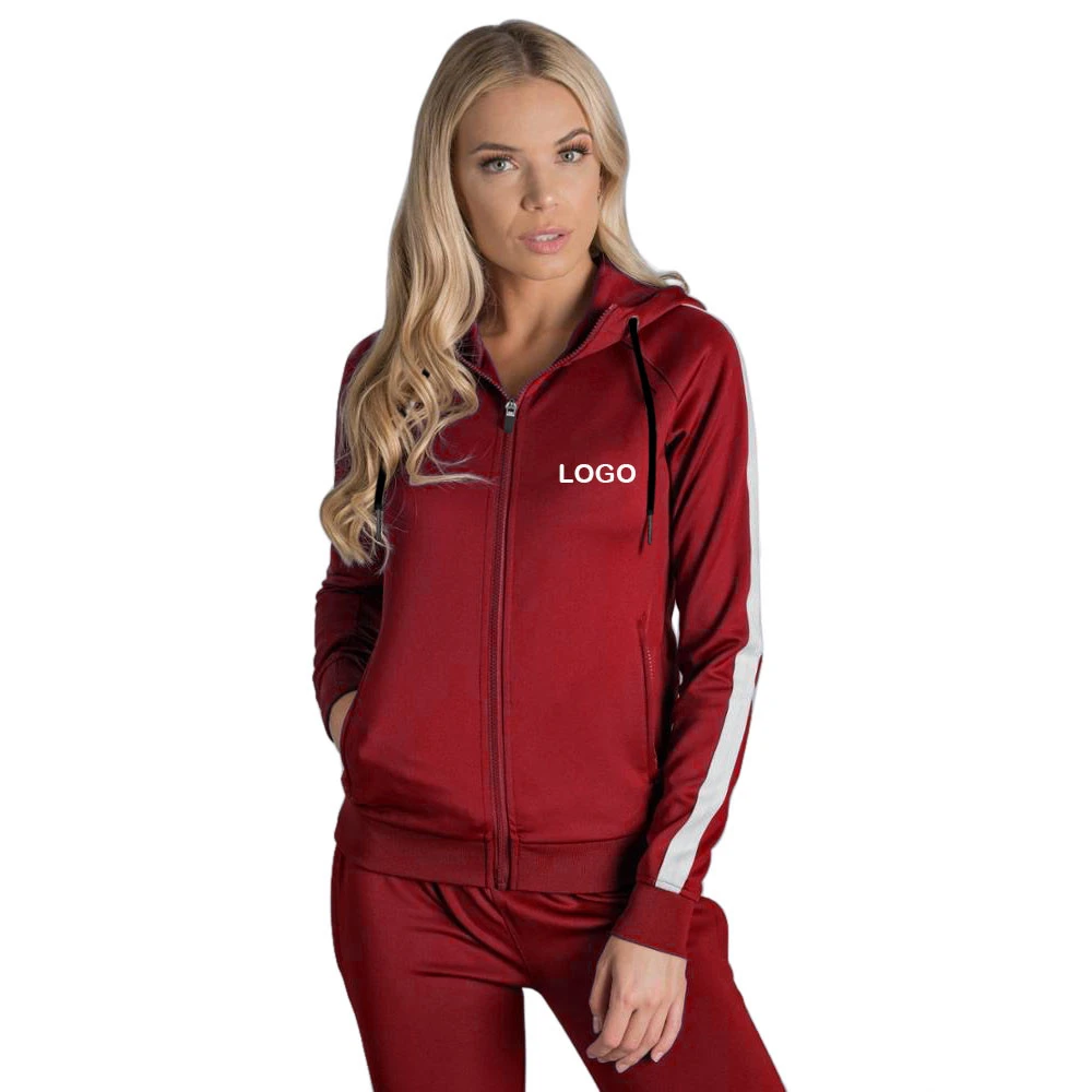 Outdoor Hooded Women Track Suit Jogging Tracksuit Winter Spandex Tracksuit for Women