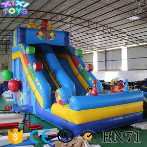 Outdoor kids inflatable playground slide, amusement park inflatable slide, inflatable dry slide