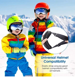 Outdoor snow glasses  UV Protection Kids Ski Goggles  Helmet Compatible Snow Goggles for Boys &amp; Girls