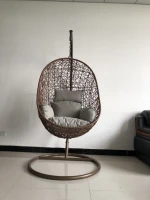 Outdoor wicker swinging living room hanging porch outside patio swing chair