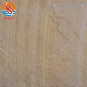 Own Quarry Wooden Vein Yellow Sandstone for Slabs and Tiles