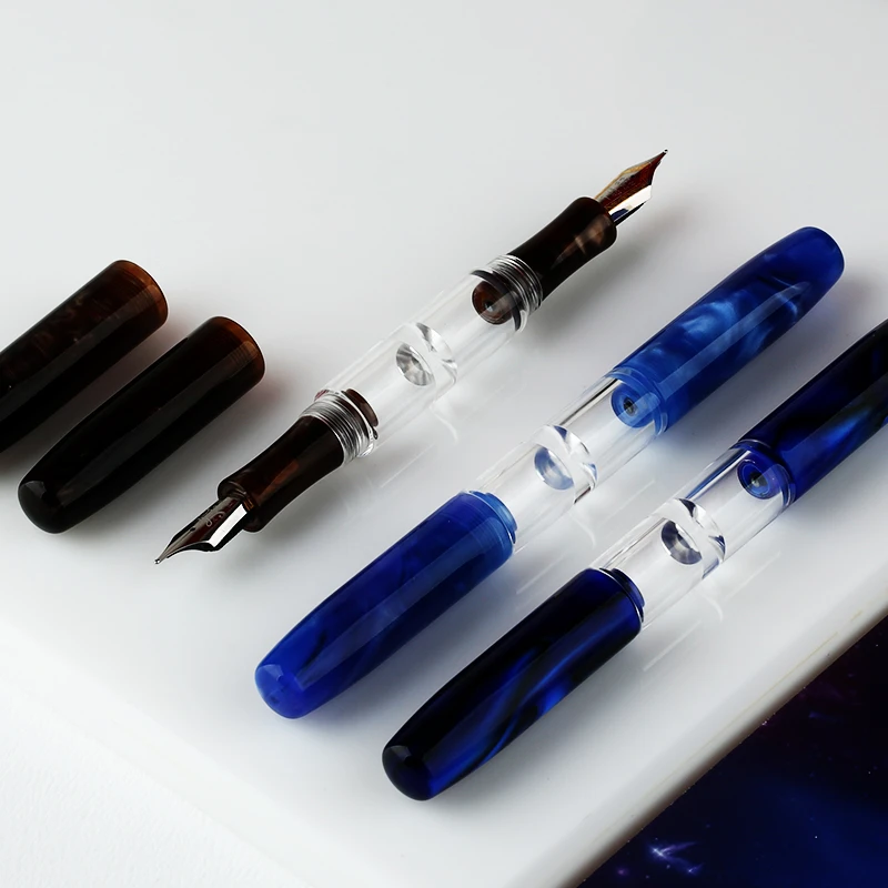 "PENBBS-469 Resin Double pen efountain pen bright tip small art nib student adult writing calligraphy pen made in China "