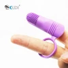 Perfect pink purple finger teeth cleaning pet cat tooth brush for dog