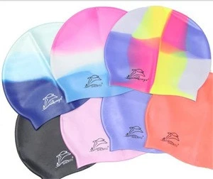 Personalized Factory Custom Silicone Solid Swim Cap For Adult Kids