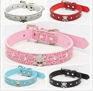 Pet Dog Supplies PU Leather Pet Necklace Accessory Pet Supply Dog Collar
