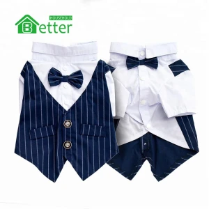 Pet Wedding Dress Striped Suit Dog Clothes Best Selling Dog Products