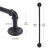 Import Pipe Black Towel rack Wall Mounted Extra Long Bathroom Hardware Kitchen Cabinet  Clothing Rods Towel bar from China