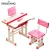 Import Plastic and  iron Seat Student Desk And Chair School Study Table And Chair Set Cheap School Furniture Chair Desk Set from China