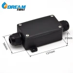 Plastic electrical  cable Junction Outdoor Underground electric enclosure price IP67 IP66 Waterproof 3way black abs Junction Box