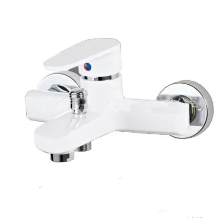 Plastic white shower bath faucet mixer