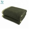polyester and wool brown wool military blanket