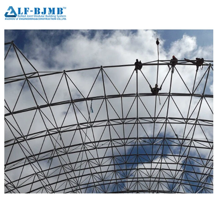Polyurethane Workshop Shed Prefabricated Micaceous Iron Middle Coating Light Space Frame