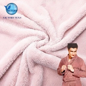 Popular Textile Silver Yarn 90% Polyester 10% Metallic Yarn Sherpa Fleece Fabric for Blanket Pullover Jacket Hoodie Bathrobe
