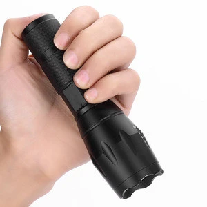 Portable 18650 Battery Handheld Adjustable Focus 10W T6 LED Flashlight 5 Light Mode Waterproof Aluminium Zoomable Tactical Torch