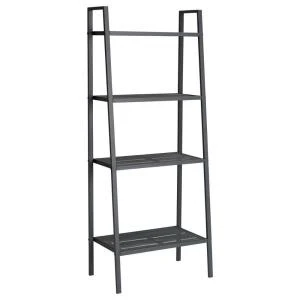 portable 4 tiers modern black storage  metal living room corner wall kids bookcase book shelf shelves for home