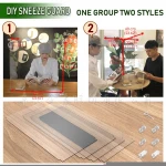 Portable DIY Extendable Lightweight Sneeze and Cough Protective Plexiglass Shield Guard for Coffee Store Office