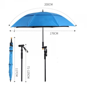 Portable Sun Shade Umbrella Parasol Diameter 200 Cm Fishing Umbrella Double Rainproof