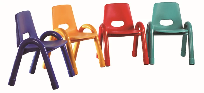 PP plastic kindergarten furniture metal children chair