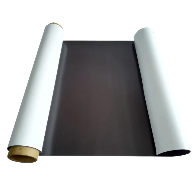 printable white rubber magnet material flexible strip dry erase roll pvc rubber magnetic sheet