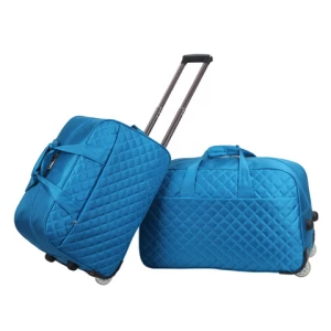 Printing 600 D Colorful dots Elegant Rolling Duffel Bag with Trolley