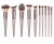 Import Private label makeup brush 10pcs Cosmetic Brush with Gift Case Powder brush from China