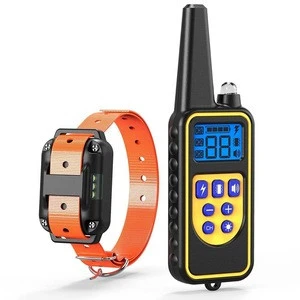 Private Label Pet Products Waterproof 800m Bark Collar Remote Dog Training Shock Ecollar